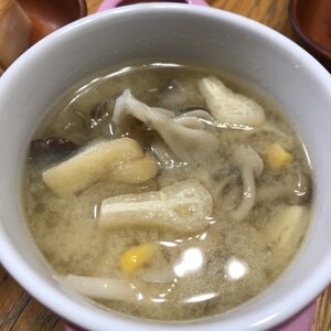 エノキと椎茸のお味噌汁